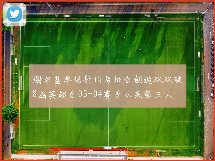 谢尔基单场射门与机会创造双双破8成英超自03-04赛季以来第三人